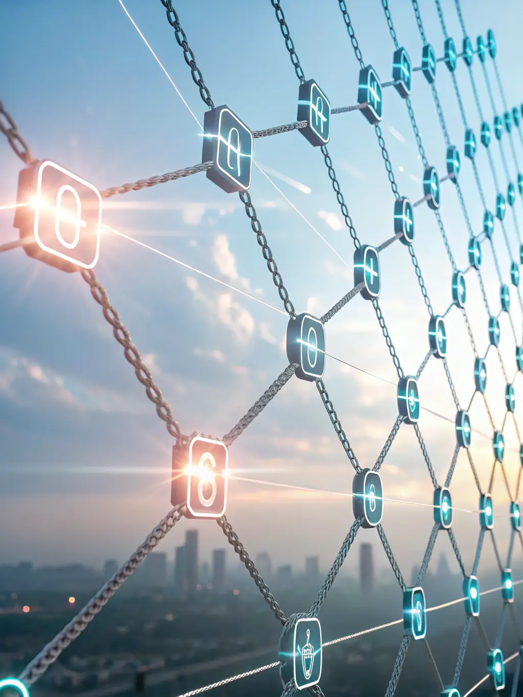 A sophisticated, abstract graphic representing the flow of assets from one generation to the next, using interconnected lines and nodes to symbolize trusts and other wealth transfer vehicles.